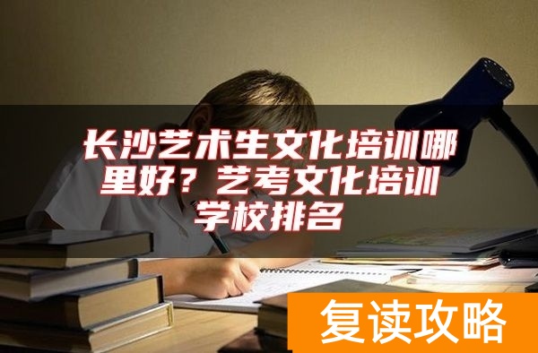 长沙艺术生文化培训哪里好？艺考文化培训学校排名